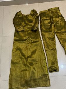 Olive Green Kurta Pant Set