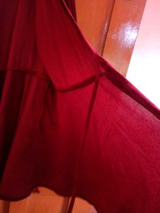 Red Velvet Shrug Dress
