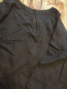 Black woolen kurta