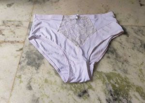 Women's White Lace Trim Briefs