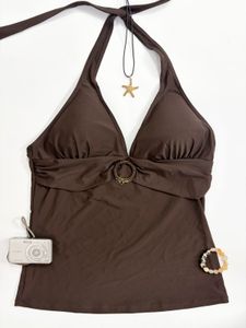 Chocolate Brown Halter Top