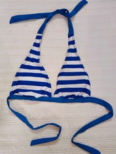 striped blue colour bikini top