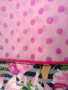 Pink And Purple Dotted Saree