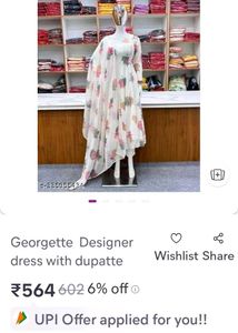 georgette dress with dupatta for women