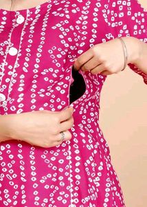 Bandhani Maternity Kurti with plazzo