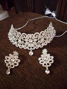 Sparkling Rhinestone Choker Set