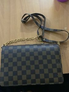 Louis Vuitton Dupe Crossbody Bag with Ch