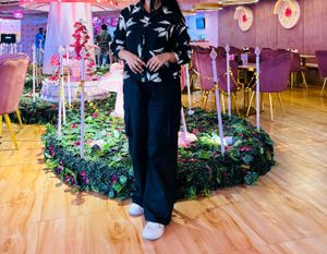 Glitchez Black Straight Fit Cargo Pants