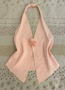 Pink Halter Neck Top with Flower