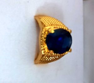 Gold Ring with Blue Stone