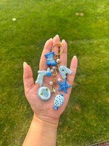 Cute Blue Charm Keychain