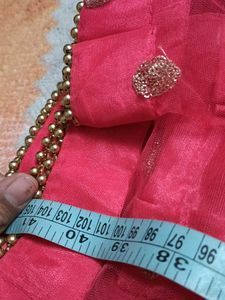 Pink Embellished fish cut Palazzo Pants