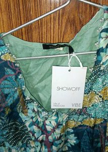 Elegant Teal Tree Print Kurta Set sizeL/Xl