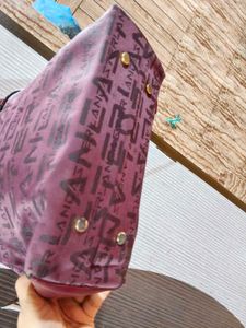 Lancaster Burgundy Monogram Tote Bag