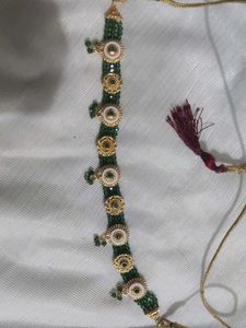 Emerald Green Beaded Choker Necklace