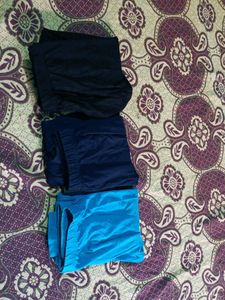 Black,Navy Blue,Sky Blue Ankle Length Bottoms