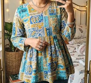 Pure Cotton Short Kurti / Top