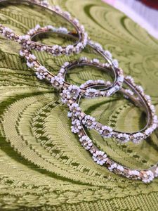 Elegant Floral Bangle Set