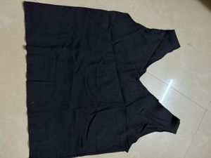 Dark Blue Textured T-Shirt