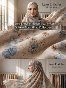 Floral Print  Scarf tussle fabric