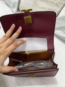 Tory Burch Burgundy Leather Crossbody Bag