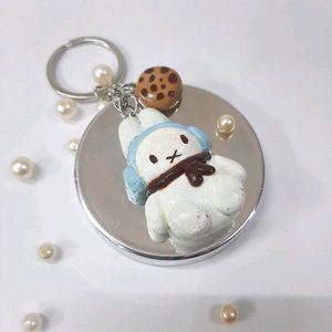 Miffy Inspired Clay Keychain