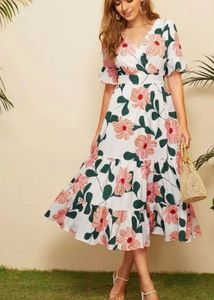 Floral Print Midi Dress