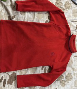Classic Red Turtleneck Sweater