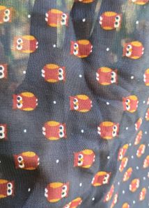 cutest Owl Printed Sheer Top