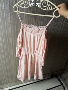 Women's Lace Trim Off-Shoulder Dress