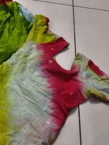 Colorful Tie-Dye Kurta Set