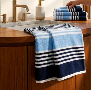 Striped Blue Towel Pack Of 1