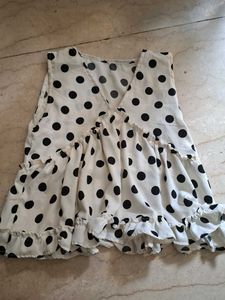 polka dot peplum tops