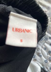 URBANIC  Black Joggers with White Stripes S