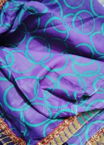 Vibrant Purple Embroidered Saree