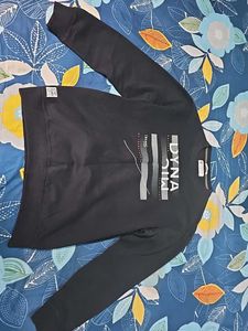 Graphic Print Black Sweatshirt