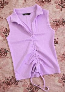 zudio Cute Lavender Ruched Top💟🌟