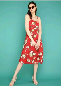 🍂🍁Red Floral Sundress