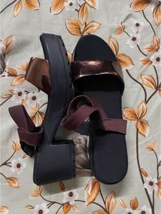 Chic Metallic Strap Sandals
