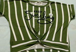 Keep Smiling Striped Twist Top