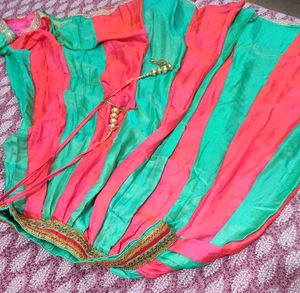 Red Silk Blouse with Gold Embroidery