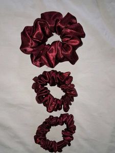 Set of 3 Satin Scrunchies