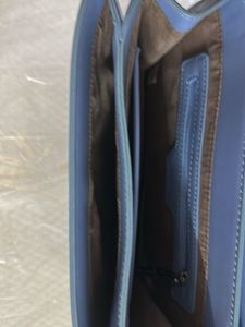 Chic Blue Studded Shoulder Bag