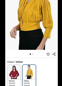 Vintage Mustard Yellow Blouse