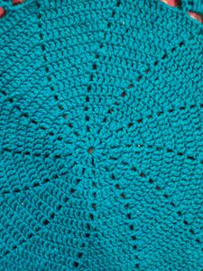 Blue Crocheted Doily