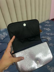 Chic Silver Crossbody Bag