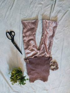 Sparkly Top &amp; Satin Pants Set