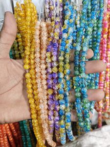 10 Crackle Beads
