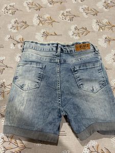 Blue Denim Shorts