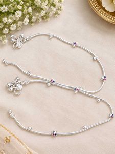 Pure silver  Kailash A1 Anklets with bill